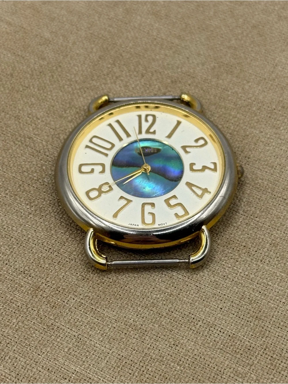 Citano Two-Tone Gold & Silver Accent Watch Face with Iridescent Center